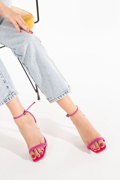 MFT AYAKKABI Women's 9 cm Thin Heeled Summer Shoes