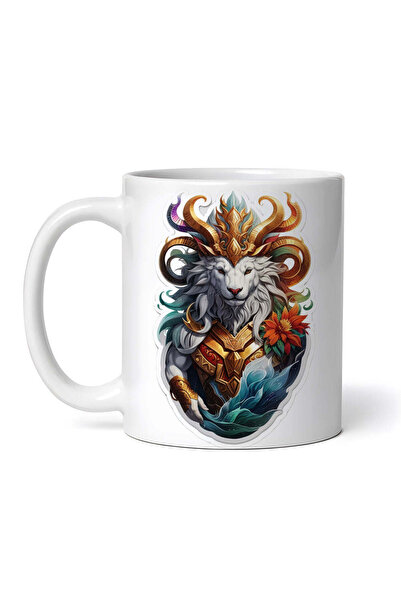 INOVATIX Personalized White Mug, Fomorian With Flowers, Inovatix®. 330ml