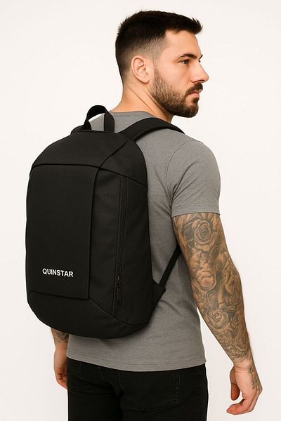 the modawest Black 2 Compartment Outdoor Backpack 10L