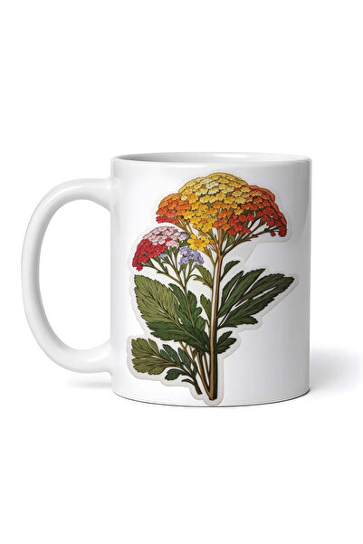 OEM Cană albă personalizată, flori de coada-șoricelului, INOVATIX®. 330ml