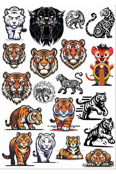 Reysa Tasarım Tiger Sticker Set 2