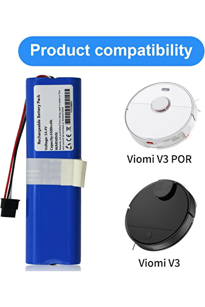 LİONİQ Viomi V3 Süpürge V-RVCLM26B Uyumlu Pil Batarya Pil 50E-4S1P CRL200S+20...