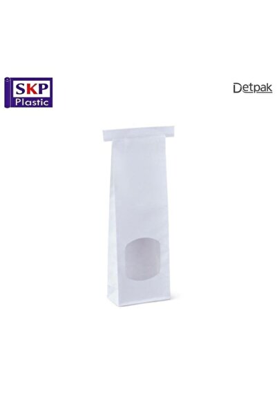SKP Plastic كيس ورقي ابيض بنافذة شفافة مقاس سمول (25 حبة)