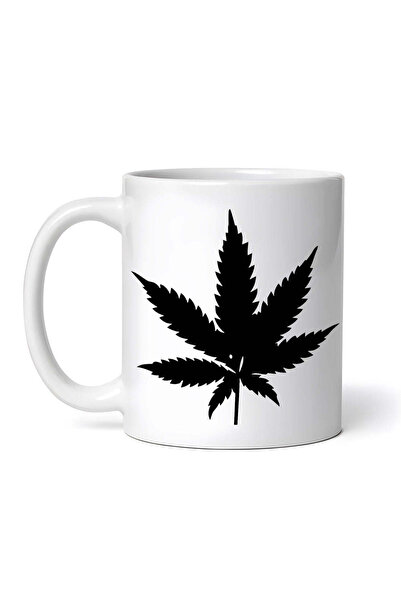 OEM Cană albă personalizată, frunză de canabis haihui, INOVATIX®. 330ml