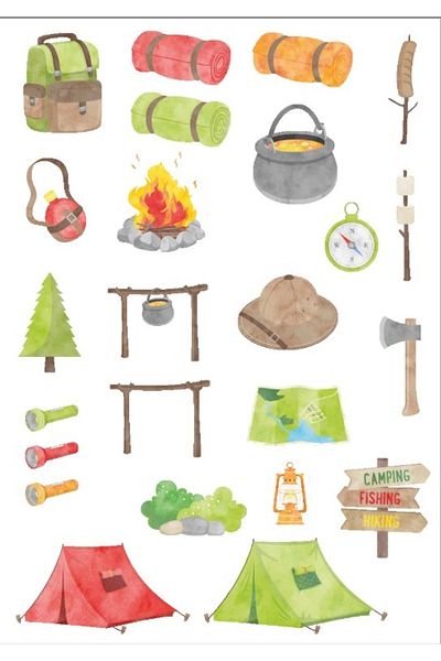 Reysa Tasarım Camping Sticker Set