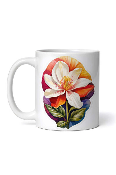 OEM Cană albă personalizată, Floarea Papucul lui Darwin, INOVATIX®. 330ml