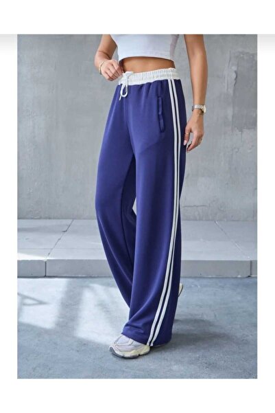 OYS YANLARI ŞERİTLİ MODAL KUMAŞ PALAZZO GENİŞ PAÇA EŞOFMAN ALTI