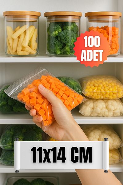 YOK YOK AMBALAJ Ziplock Bag - Single Cooking Minced Meat Bag (11x14cm) 100 Pieces