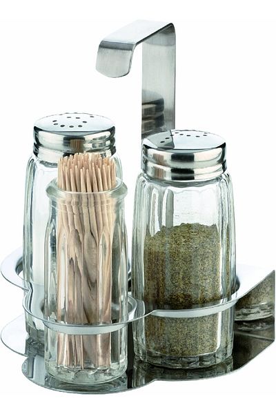 TESCOMA Classic Salt & Pepper Shakers with Toothpick Holder Set