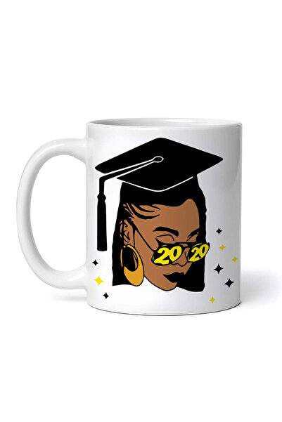 INOVATIX Personalized White Mug, Afro Woman Graduating In 2020, Inovatix®. 330ml