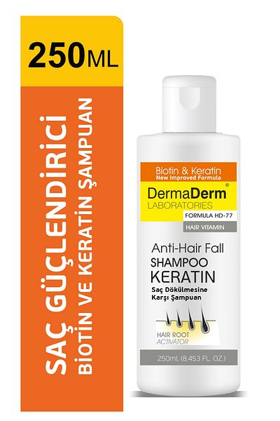 DermaDerm Biotin and Keratin Anti-Hair Loss Fast Hair Growth Plumping Repair Nourishing Shampoo