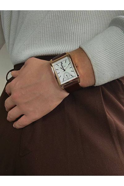 Arvens Vintage White Dial Men's Wristwatch Stainless Leather Cord Tough Steel Case Color Does Not Throw Does Not Tarnish