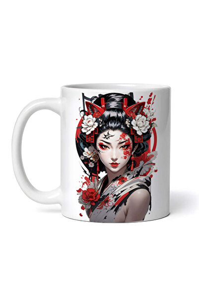 OEM Cană albă personalizată, Geisha, INOVATIX®. 330ml