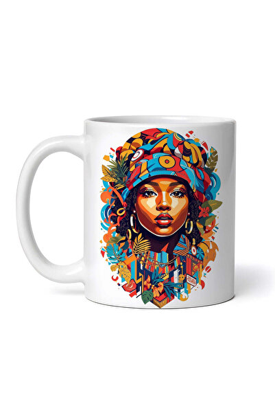 OEM Εξατομικευμένη Λευκή Κούπα, Afro Girl, Inovatix®. 330ml