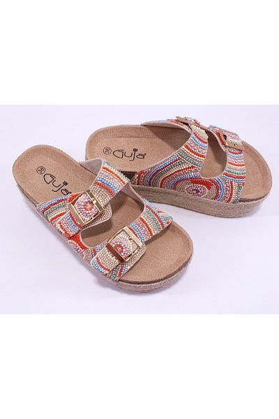 Guja 25Y105-2 Wicked High Cork Slippers (Mold Is Smaller Than Size 1)