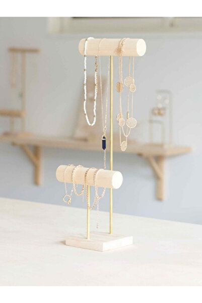 ostende Zenith Duet m Boy Wooden Jewelry Organizer Bracelet Necklace Stand Je...