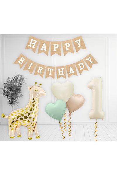 Partimarka Σετ μπαλονιών Giraffe Retro Color Age