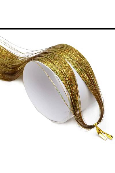 AresTokaAksesuar Tinsel Hair Silvery Luminous Color Hair Accessory