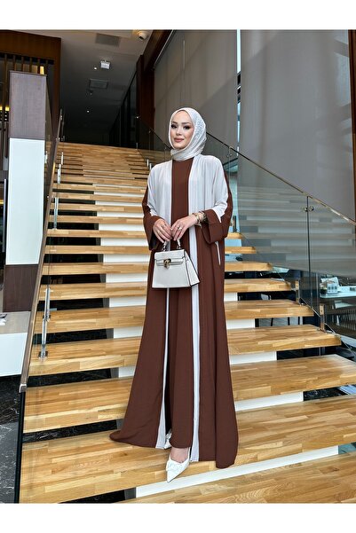 sevannaluxurydesign Double Color Abaya & Dress Double Set