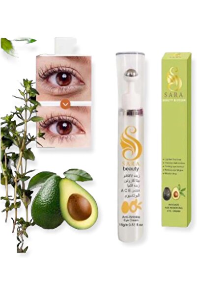 Sara Beauty Eye Cream - Anti-Aging Wrinkle Treatment with Avocado Butter & Licorice, 15 g