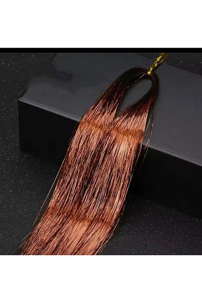 AresTokaAksesuar Tinsel Hair Silvery Luminous Color Hair Accessory