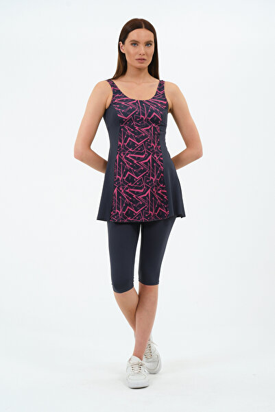 sandsunsea textile product Γυναικείο μαγιό ελαστικό ύφασμα με στάμπα συνδυασμός υφασμάτων ίσιο φόρεμα