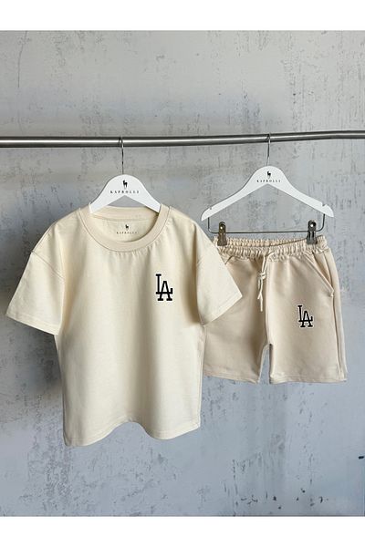 KAPROLLI Σετ σορτς Unisex για αγόρια για κορίτσια - 95% βαμβάκι 5% λύκρα με εμπριμέ μοτίβο που πλένεται καλής ποιότητας ύφασμα