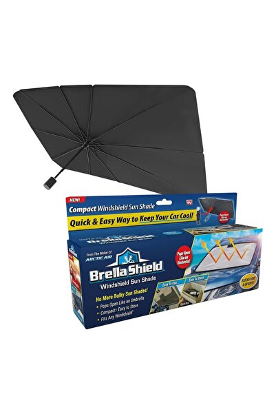 Generic مظلة واقية من الشمس للزجاج الأمامي للسيارة من Ontel Brella Shield
