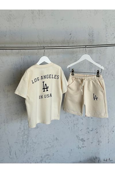 KAPROLLI Σετ σορτς Unisex για αγόρια για κορίτσια - 95% βαμβάκι 5% λύκρα με εμπριμέ μοτίβο που πλένεται καλής ποιότητας ύφασμα