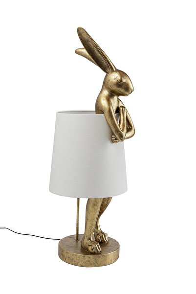 KARE Lampa De Podea Design, Animale Rabbit, Auriu, 88 Cm, E14, Sursa De Lumina Nu Este Inclusa