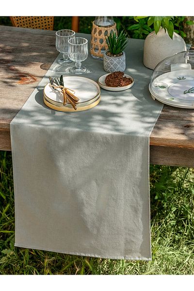 LC Waikiki Lcw Home Khaki Plain Cotton Runner 45X150 cm