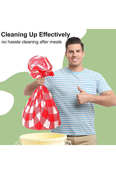 Dekals 16 Adet Büyük Ebat KIRMIZI Piti Kareli Kullan At Masa Piknik Örtüsü Çok Amaçlı Örtü 100x150