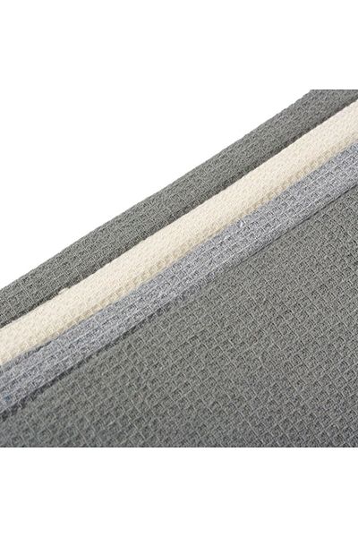 SyaMAG Set of 4 kitchen towels, 58x39 cm, cotton, gray/beige