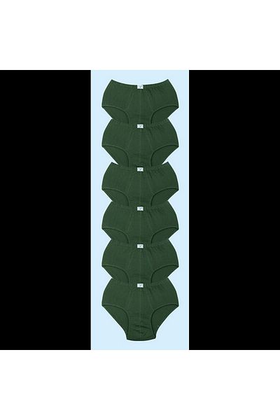 Ceylanoğlu 002 6-Piece White Combed Cotton Single Jersey Men's Panties