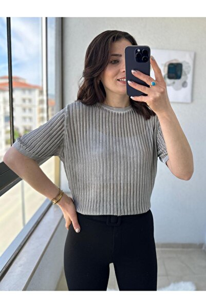 TUNAM BUTİK TRANSPARAN GÖRÜNÜMLÜ BATİK BOYAMALI TRİKO