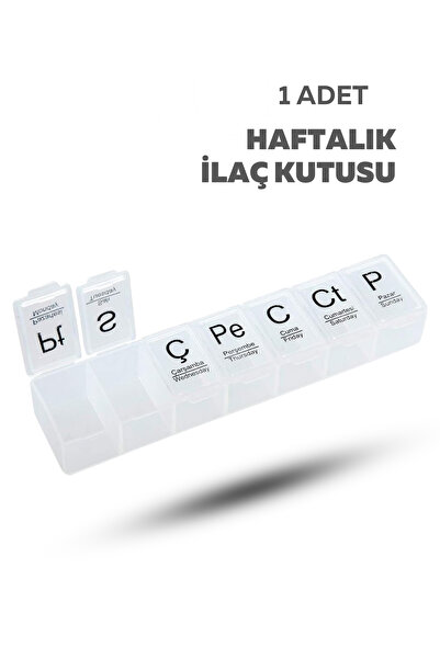 HASBY 1 Adet Haftalık Ilaç Kutusu 7 Günlük Hap Kutusu Düzenleyici Haftalık Il...