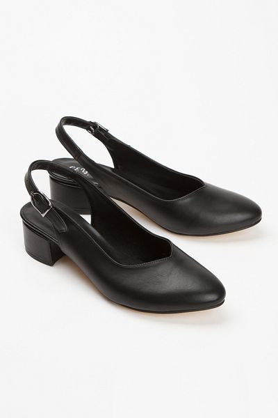 MFT AYAKKABI Short Thick Heeled Open Back Casual Shoes