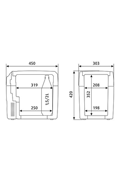 Dometic TC 21 TropiCool Thermoelectric box 12/24/220V, 20 liters