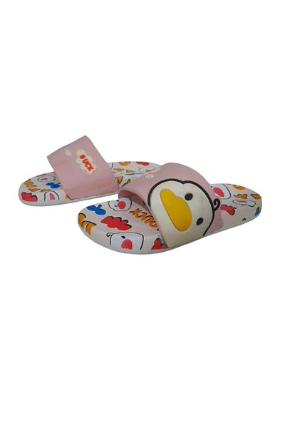 GEZER Girl's Slippers Anti-Slip Sole Duck Pattern Powder
