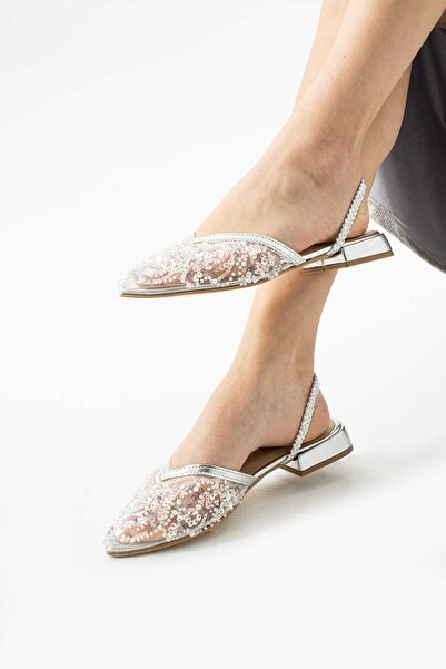 Yula Fashion Shoes Γυναικείες κομψές μπαλαρίνες με επίπεδη σόλα με πέτρα και ...