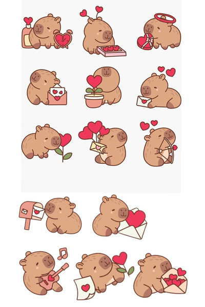 Buki'nin Atölyesi Autocolant Capybara Telefon Laptop Notebook Tabletă Caiet S...