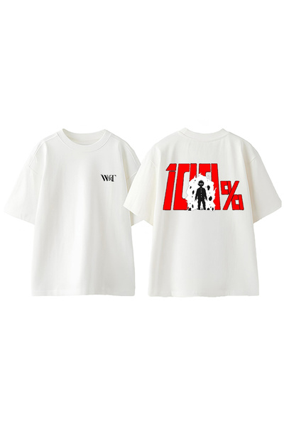 THEWERT Mob 100 Design ranac Štampano Pamuk beli Oversize kroj T-shirt