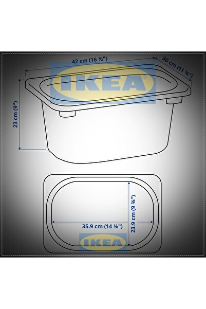 IKEA Trofast Oyuncak Saklama Kutusu, Kırmızı, 42x30x23 Cm