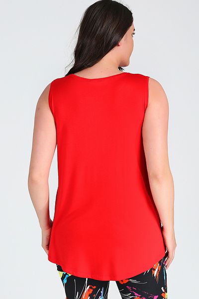 Curvy Trend Large Size Lighthouse Salty Printed Sleeveless Viscose Basic Blouse