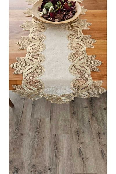 ZESA HOME Luxury French Lace Velvet Runner
