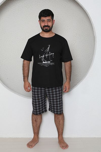 FAMES PİJAMA Summer Men's Shorts Suit