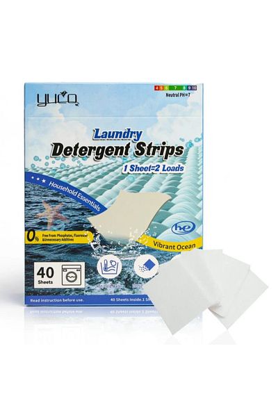OEM Innovative Laundry Detergent 40 Wipes = 80 Washes, 10 Second Soluble Technology, Plastic Free,