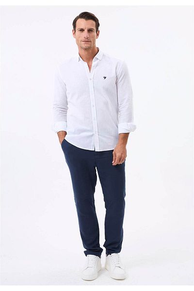 Felix Hardy Men's Long Sleeve Linen Shirt