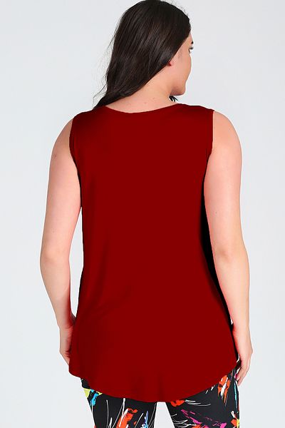 Curvy Trend Plus Size Blouse - Bordeaux - Plus Size