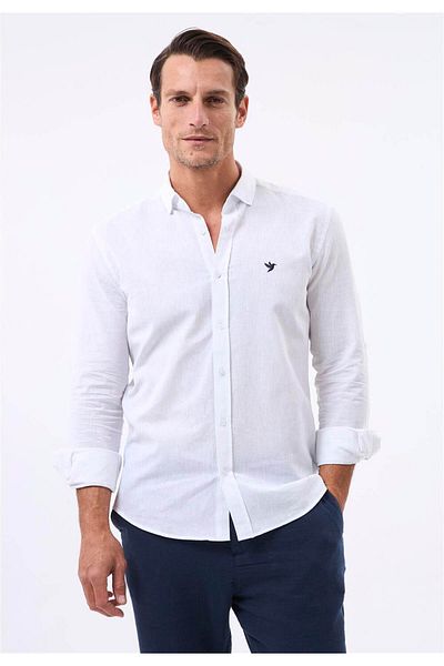 Felix Hardy Men's Long Sleeve Linen Shirt
